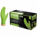 Gloveworks GWGN, Nitrile Disposable Gloves, 8 mil Palm, Nitrile, Powder-Free, M, 100 PK, Green GWGN44100